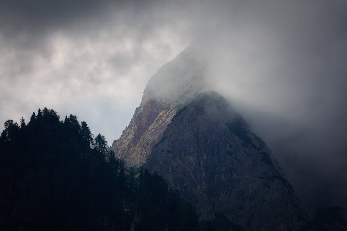Dramatic mountain peak near Trento