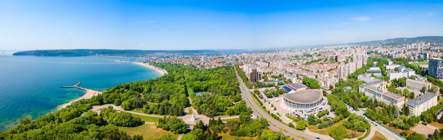 Sea Garden and bay panorama, Varna